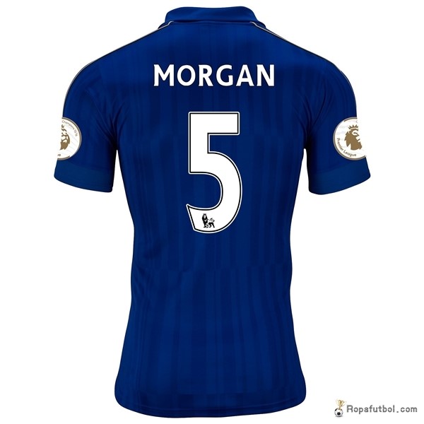 Camiseta Leicester City Replica Primera Ropa Morgan 2016/17 Azul